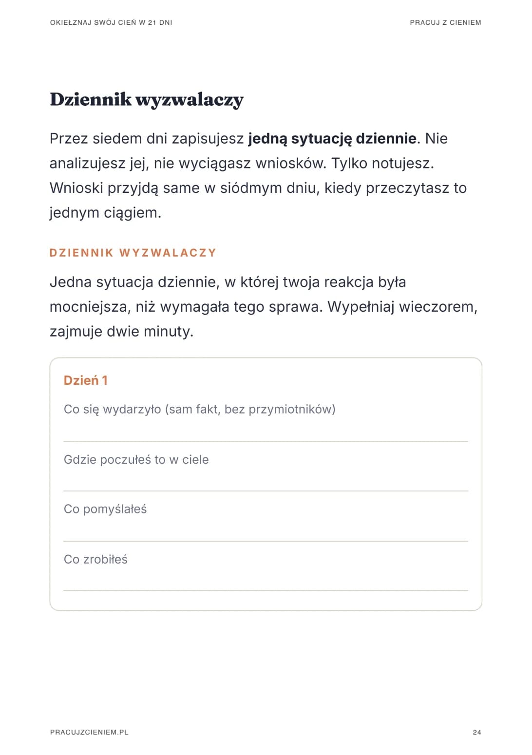 Strona z pliku: Dziennik Wyzwalaczy